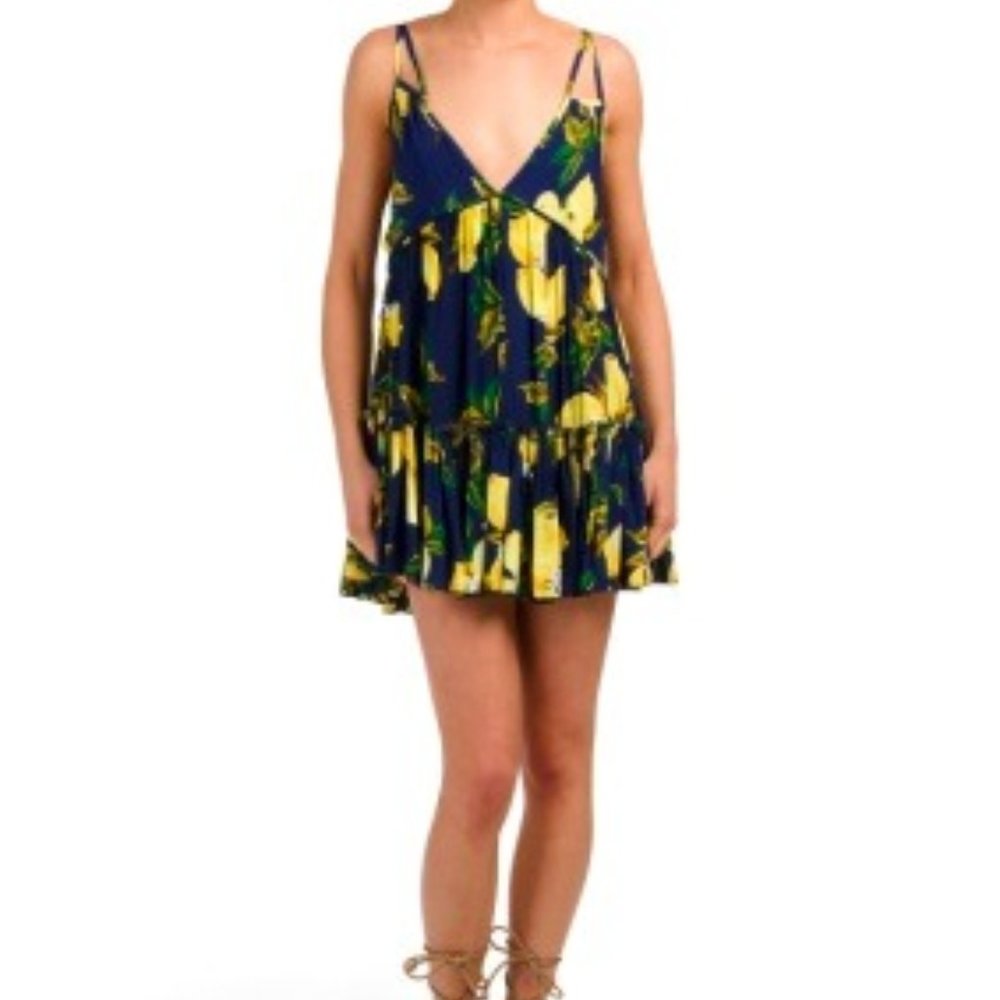 Paper Heart Blue with Lemons Dress